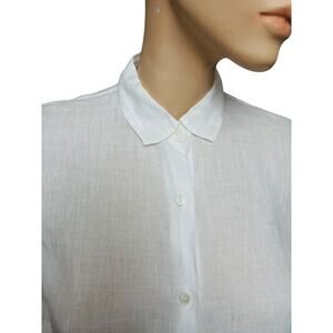 Guy Rover 100% Linen Made in Italy Long Sleeves Buttons Down Shirt Size M